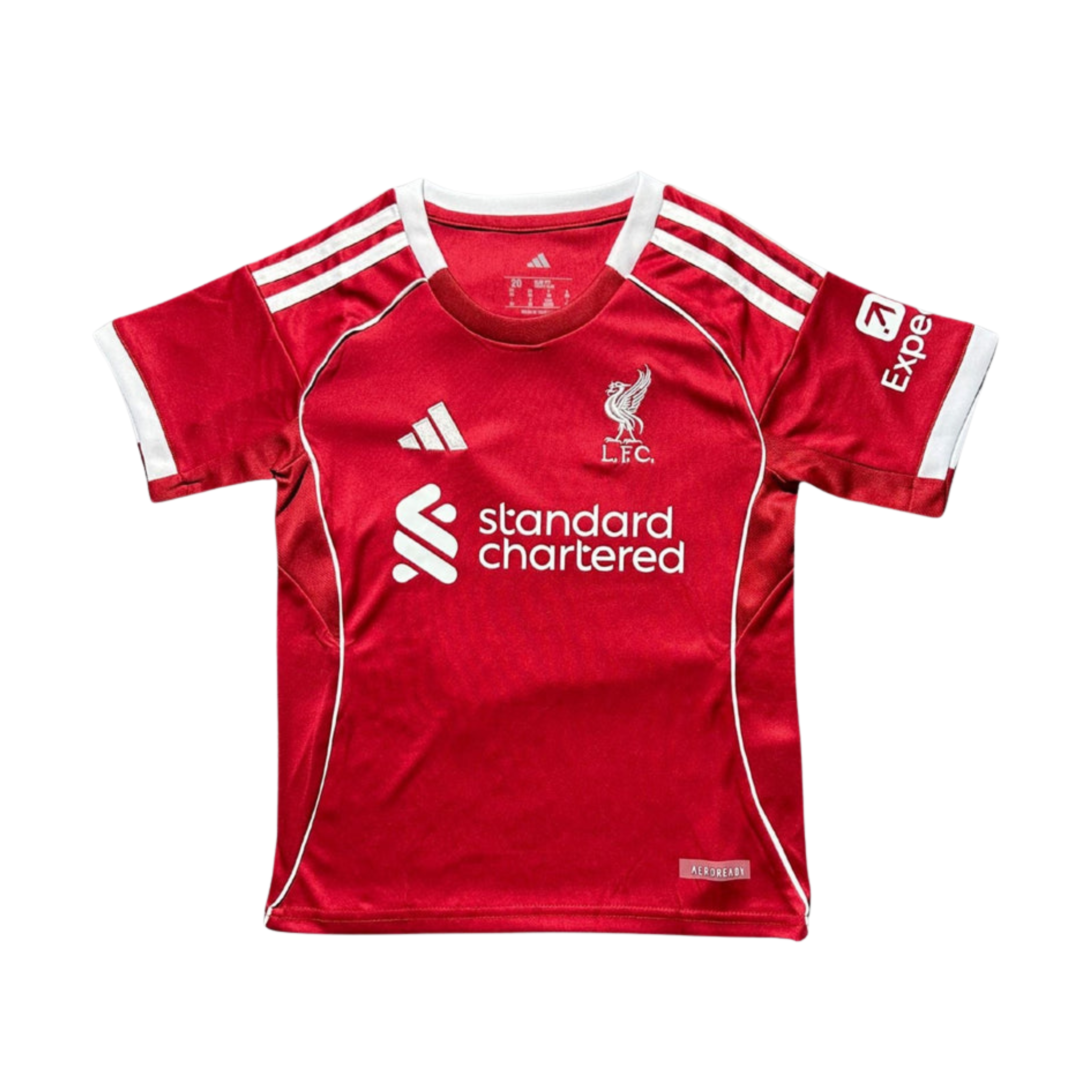 Liverpool Home kids kit 2025/26