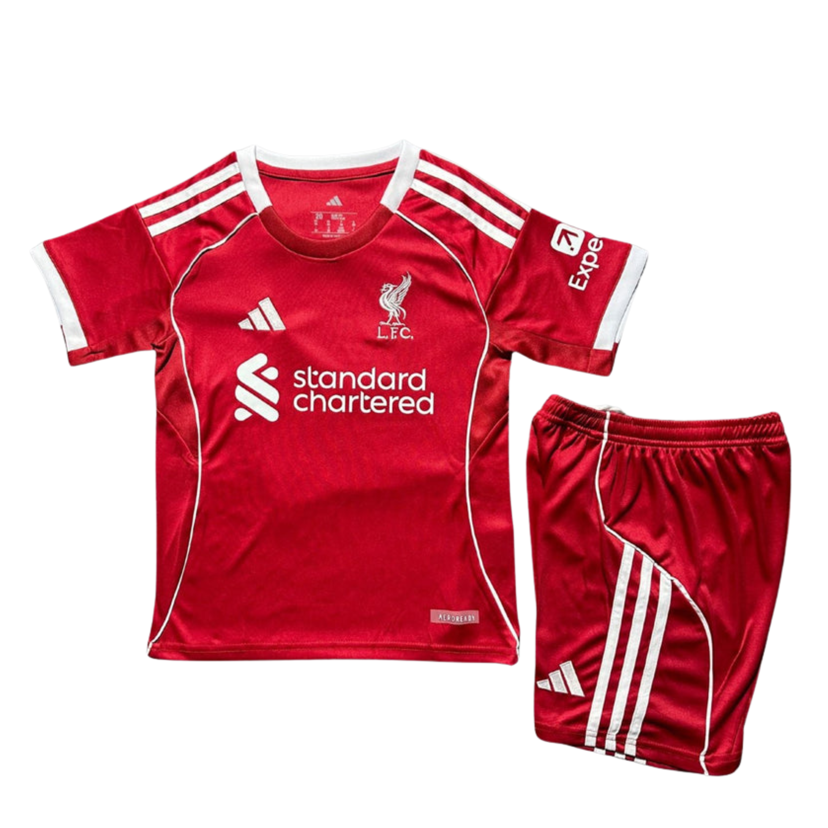 Liverpool Home kids kit 2025/26